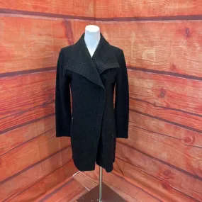 PHASE EIGHT CHARCOAL WOOL COAT SZ 10 TC3