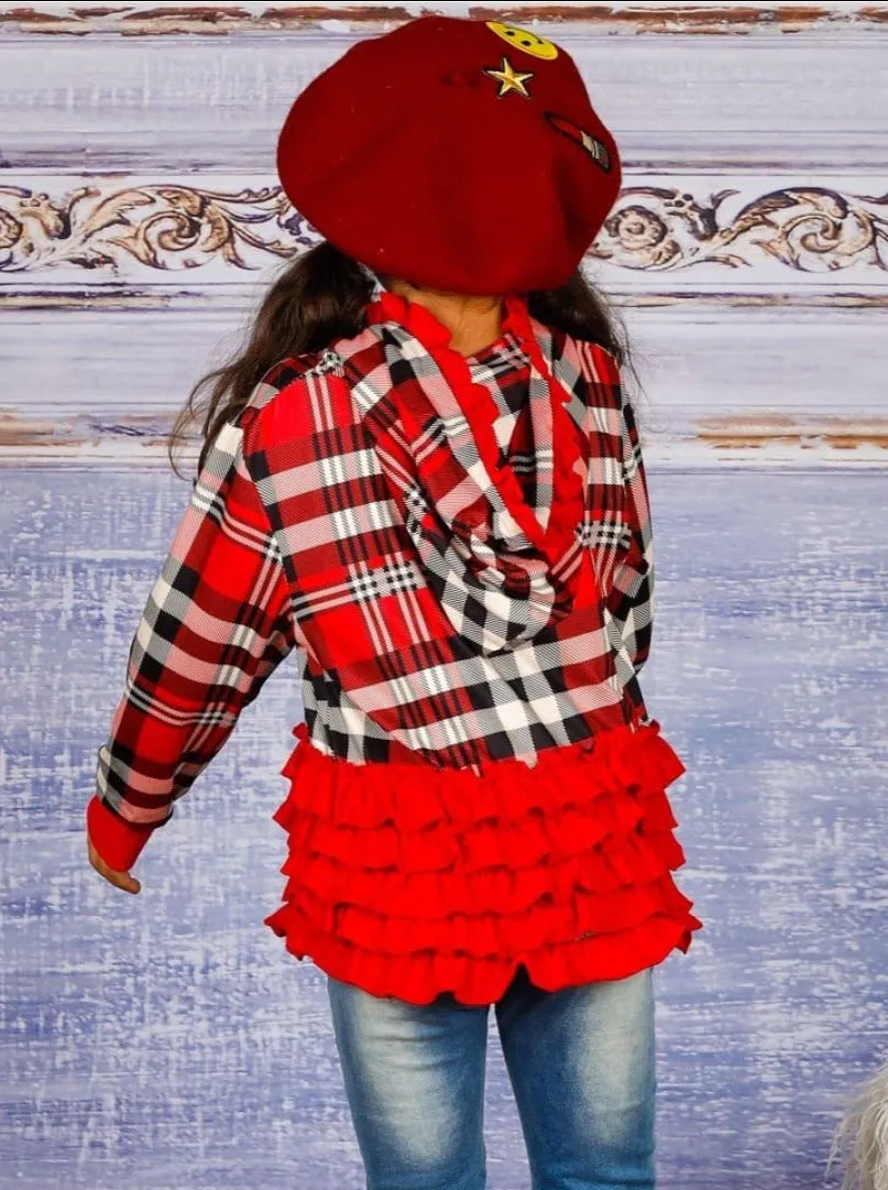 Plaid Passion Hoodie Cardigan