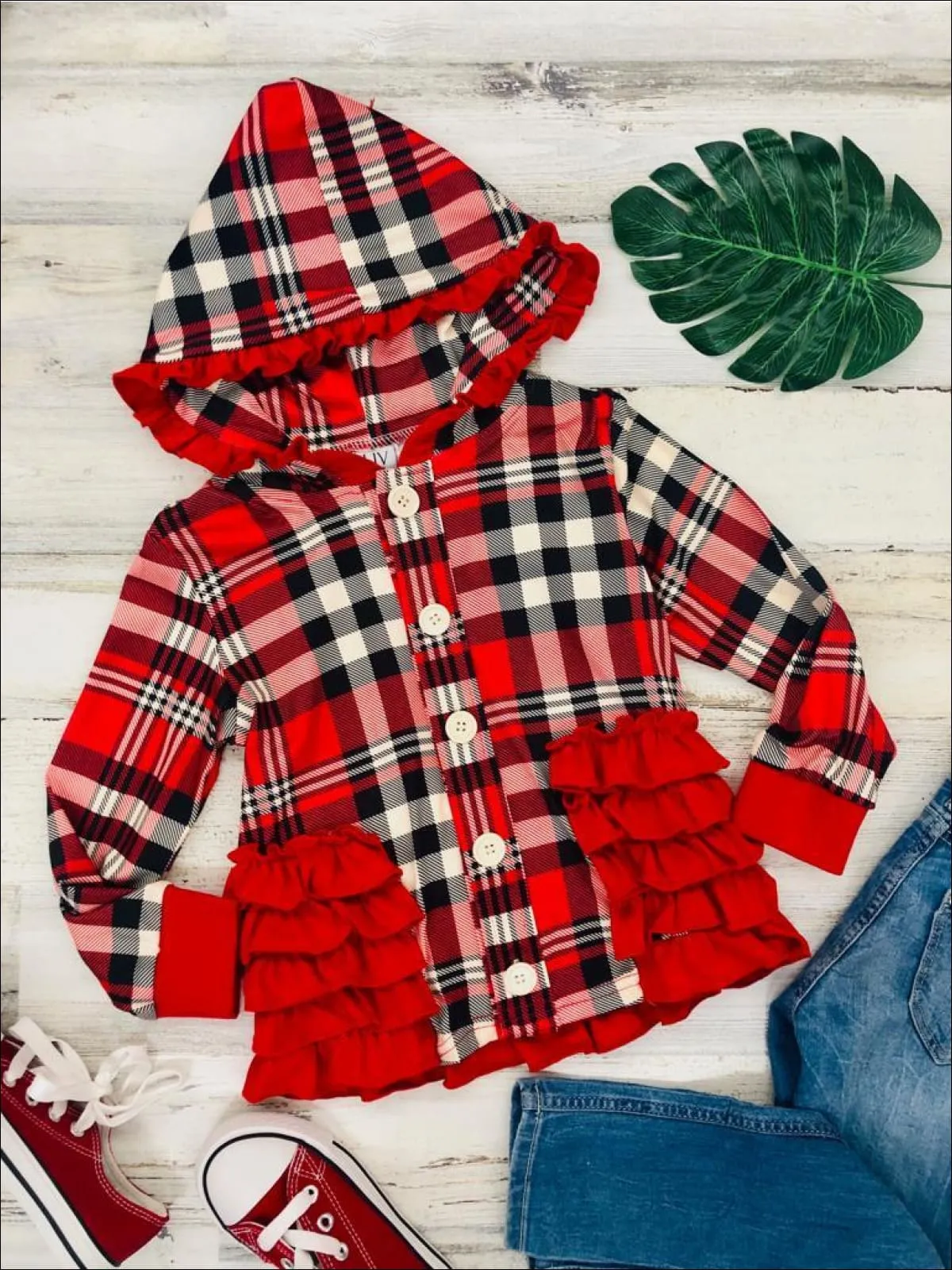 Plaid Passion Hoodie Cardigan