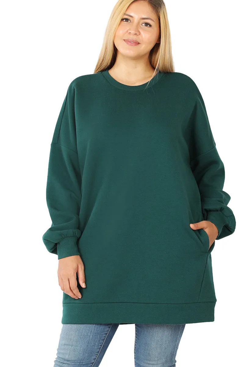 Plus Size Cozy Oversized Sweater (With Pockets)