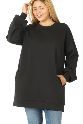 Plus Size Cozy Oversized Sweater (With Pockets)