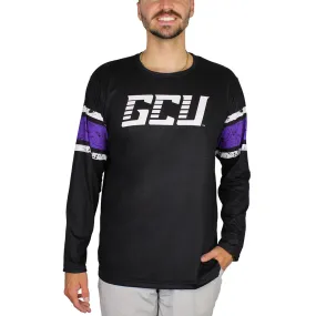 Prosphere Men's Black Striped Sleeve GCU Long Sleeve Tee