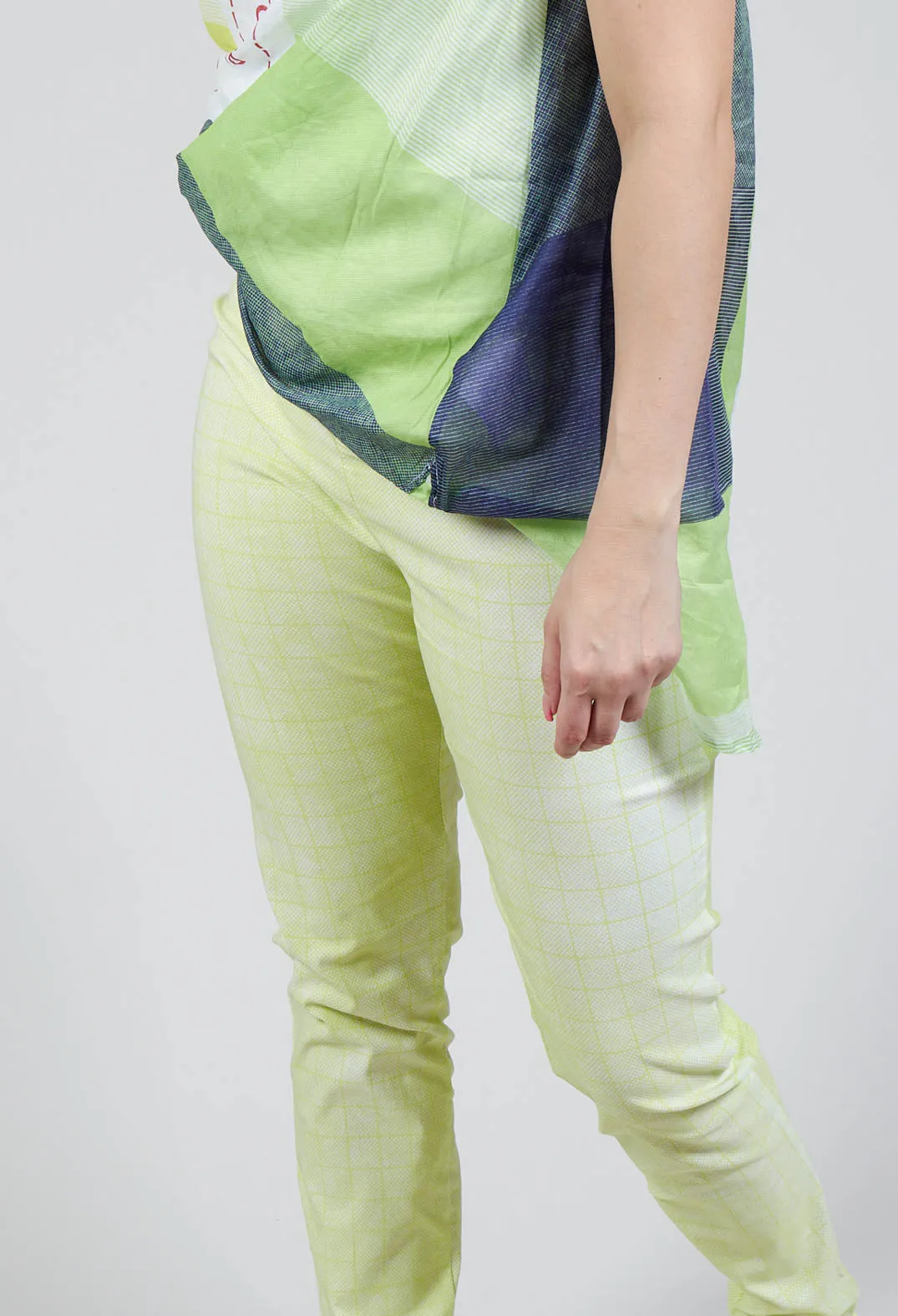 Pull On Slim Fit Trousers in Sun Print