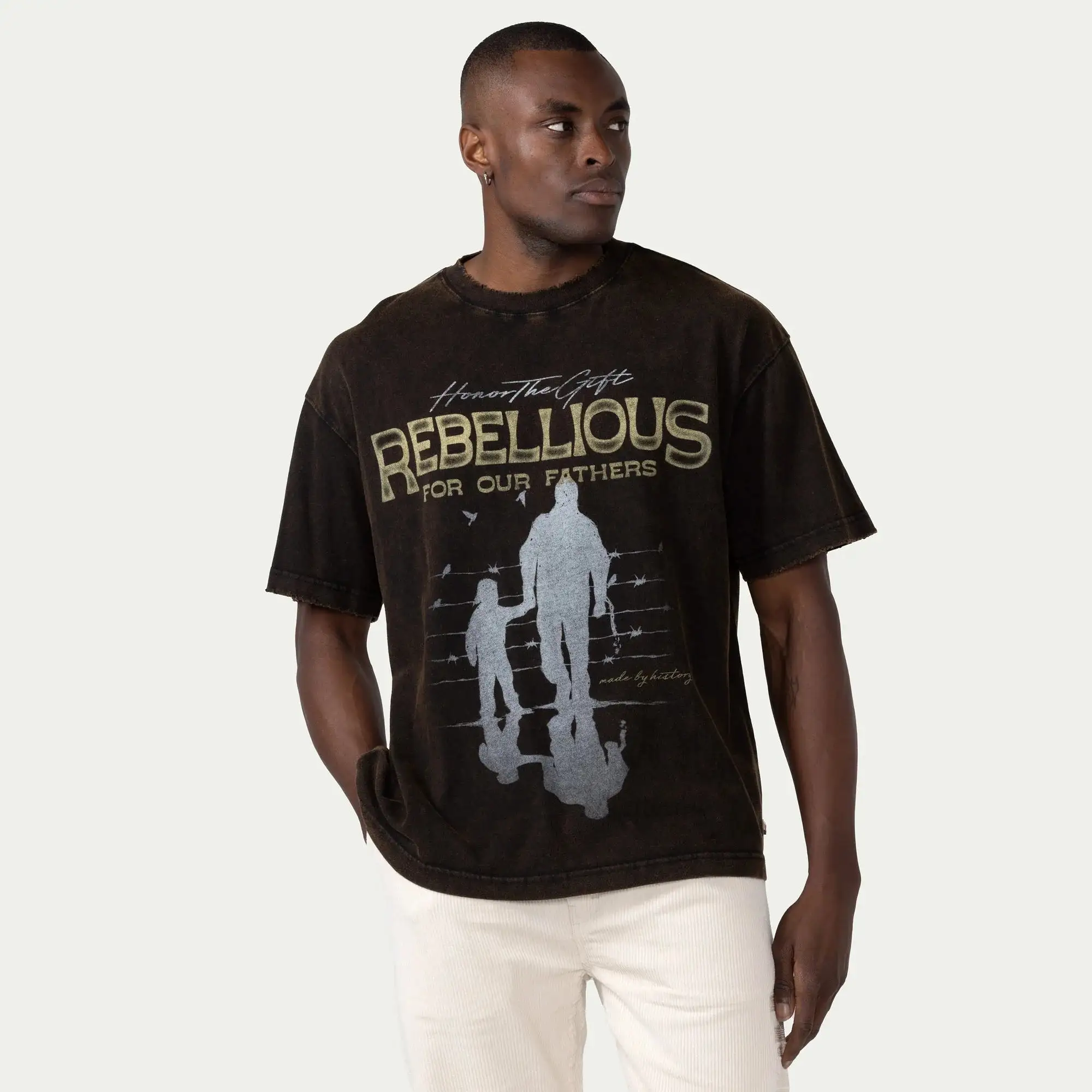 Rebellious For Our Fathers Tee Black