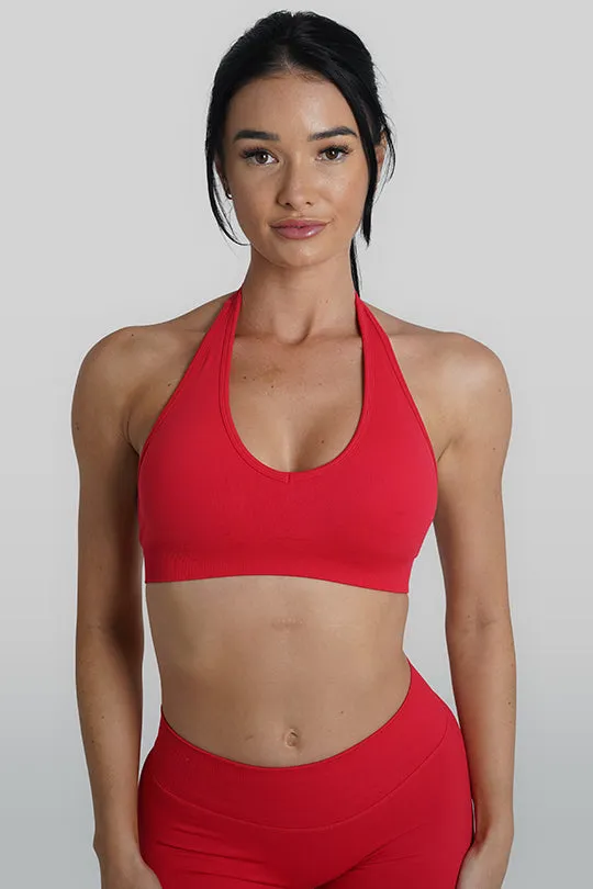 RECOIL HALTER CROP - RED