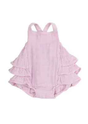 Ruffle Sunsuit - Ballet Solid Muslin