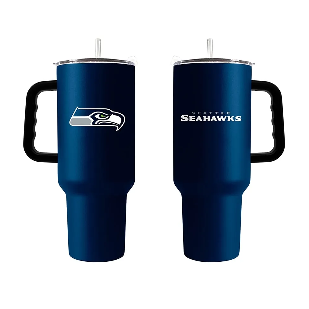 Seattle Seahawks 40oz. Powder Coat Travel Tumbler