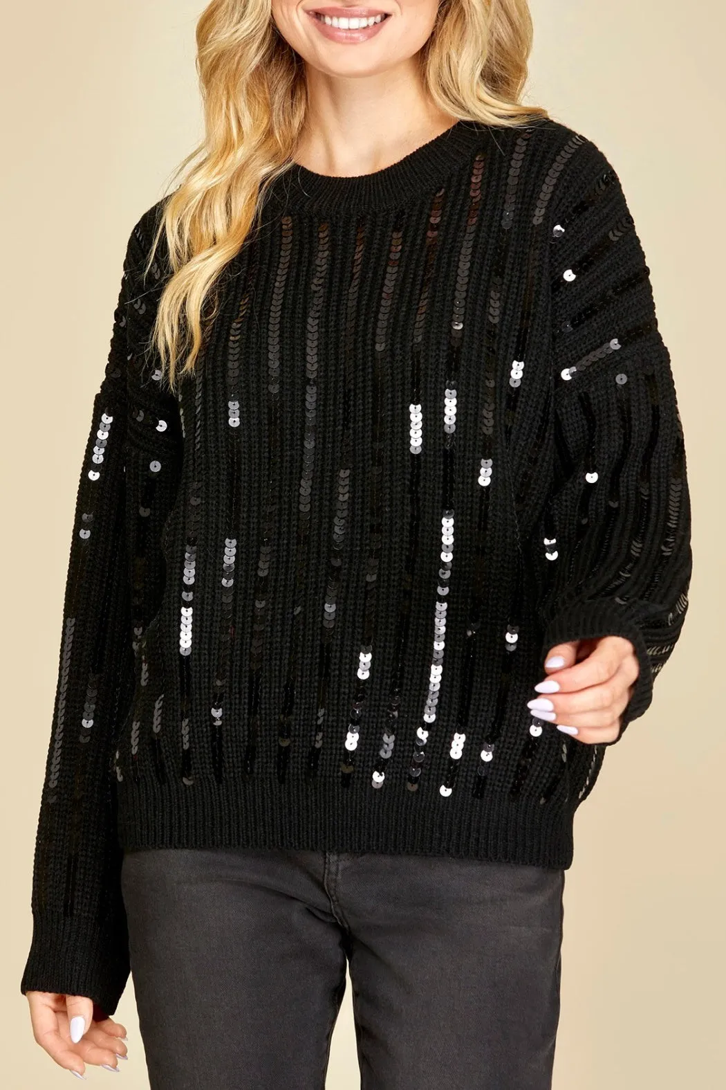 Sequin Pullover Sweater