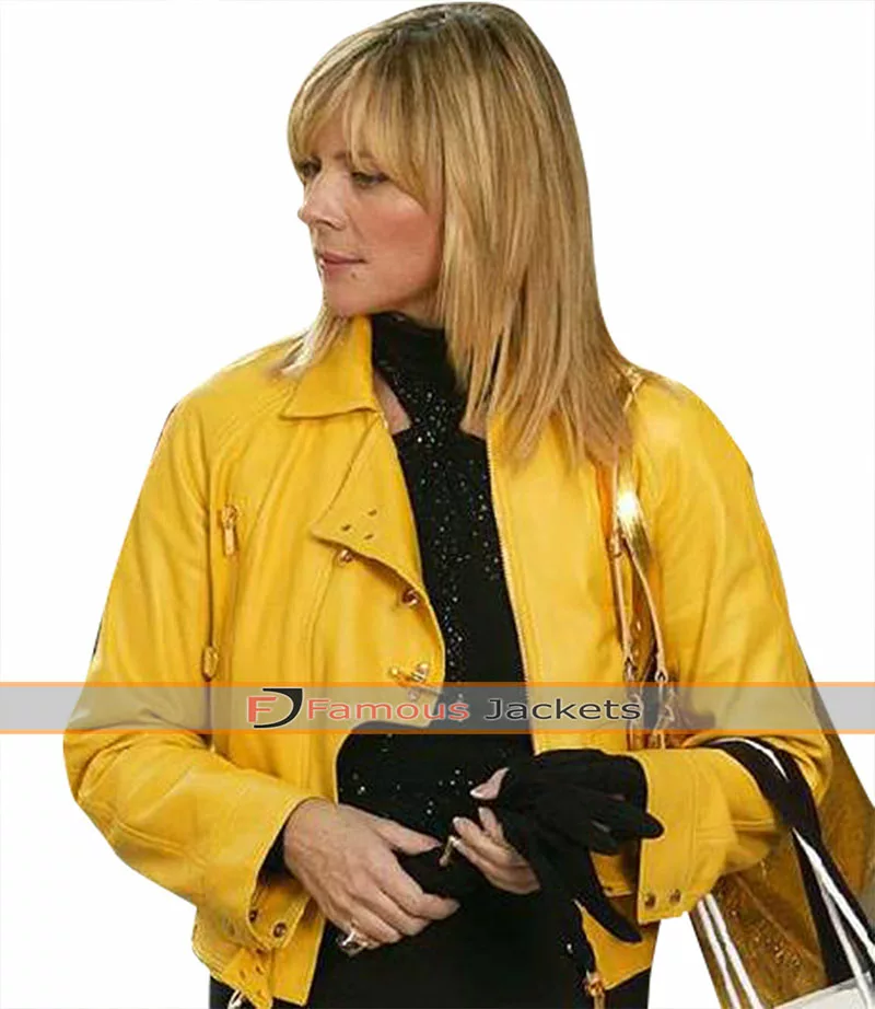 Sex And The City Samantha Jones Yellow Leather Jacket - Famous Jackets