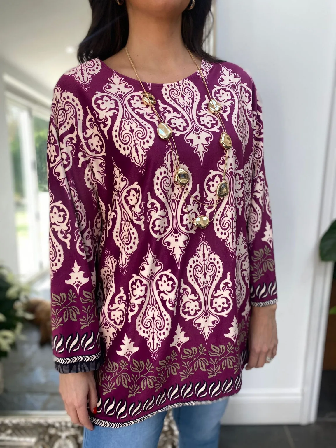 Soft Touch Patterned Top Tyra