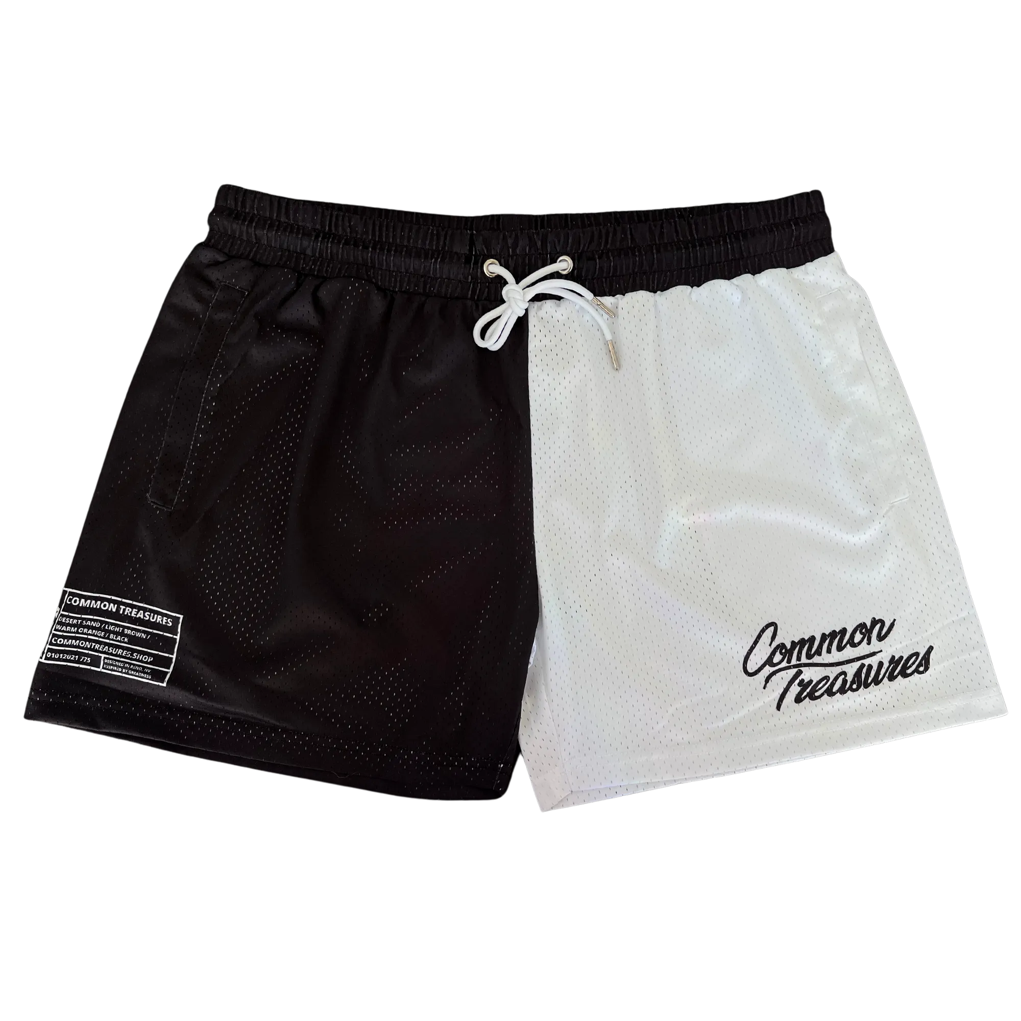 Split Black/White (5” Inseam) - Hoop Shorts