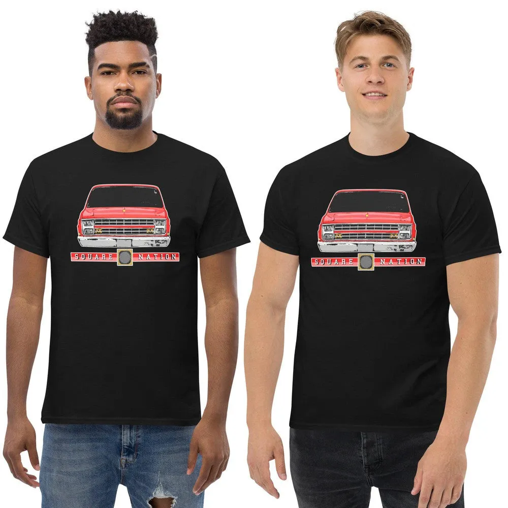 Square Body C10 T-Shirt Square Nation Tee with Orange Truck Design