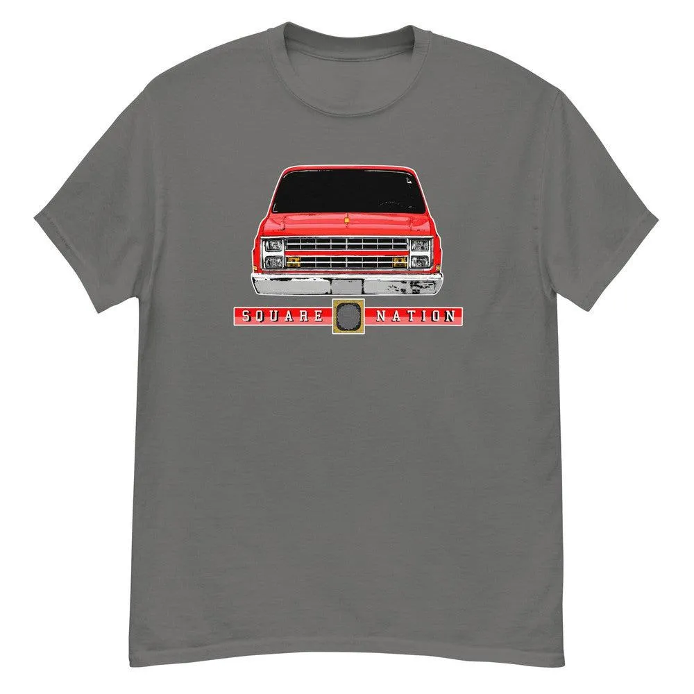 Square Body C10 T-Shirt Square Nation Tee with Orange Truck Design