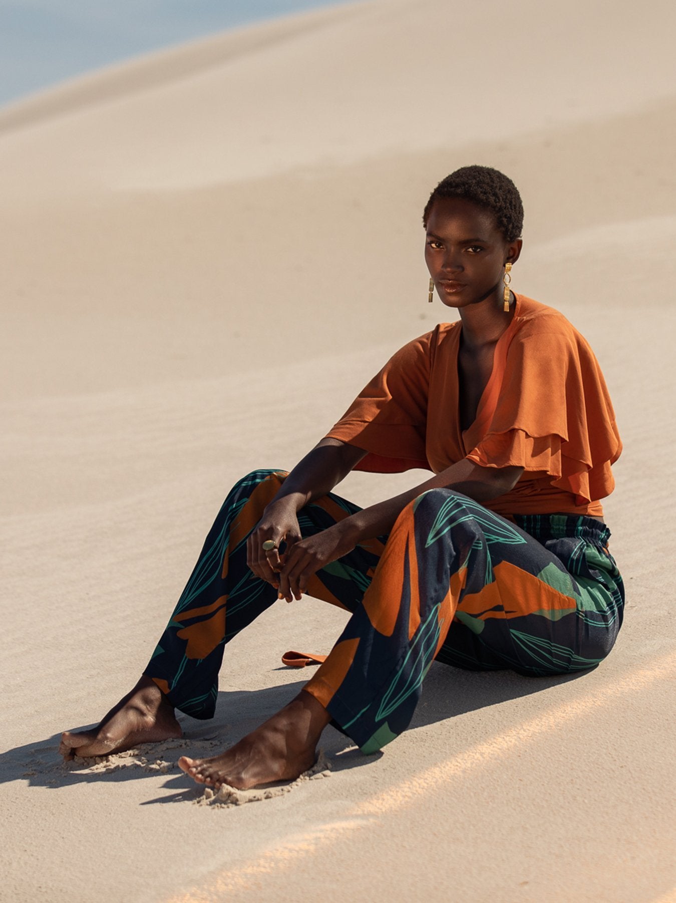 Sustainable Sahel Top - Solid Rust