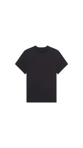 T-shirt in Cotton With Rhinestones - Black