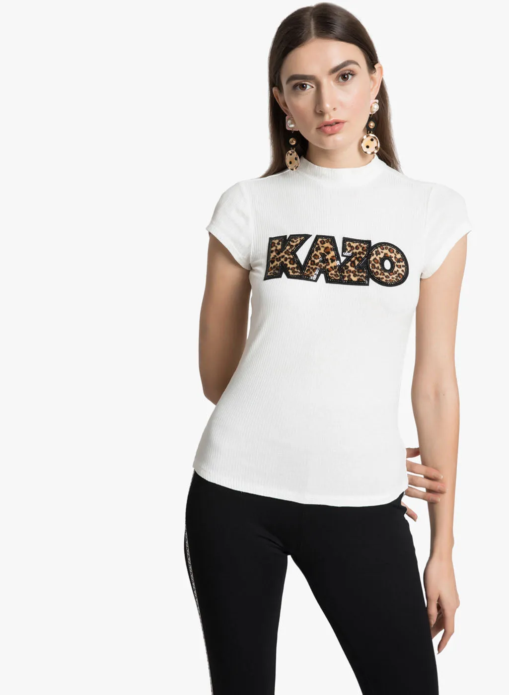 T Shirt With Kazo Patch