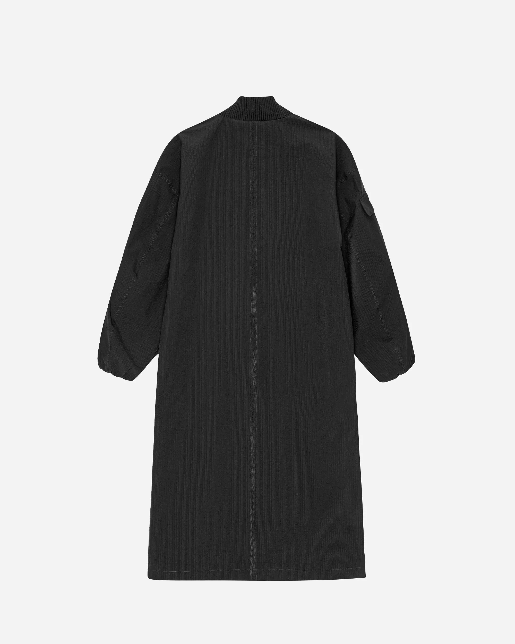 Tech Seersucker Oversized Shell Coat