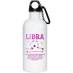 The Power Of A Libra Woman With A Nursing Degree, Libra Nurse Birthday Gift T-Shirt Active Libra 20 oz. Stainless Steel Water Bo