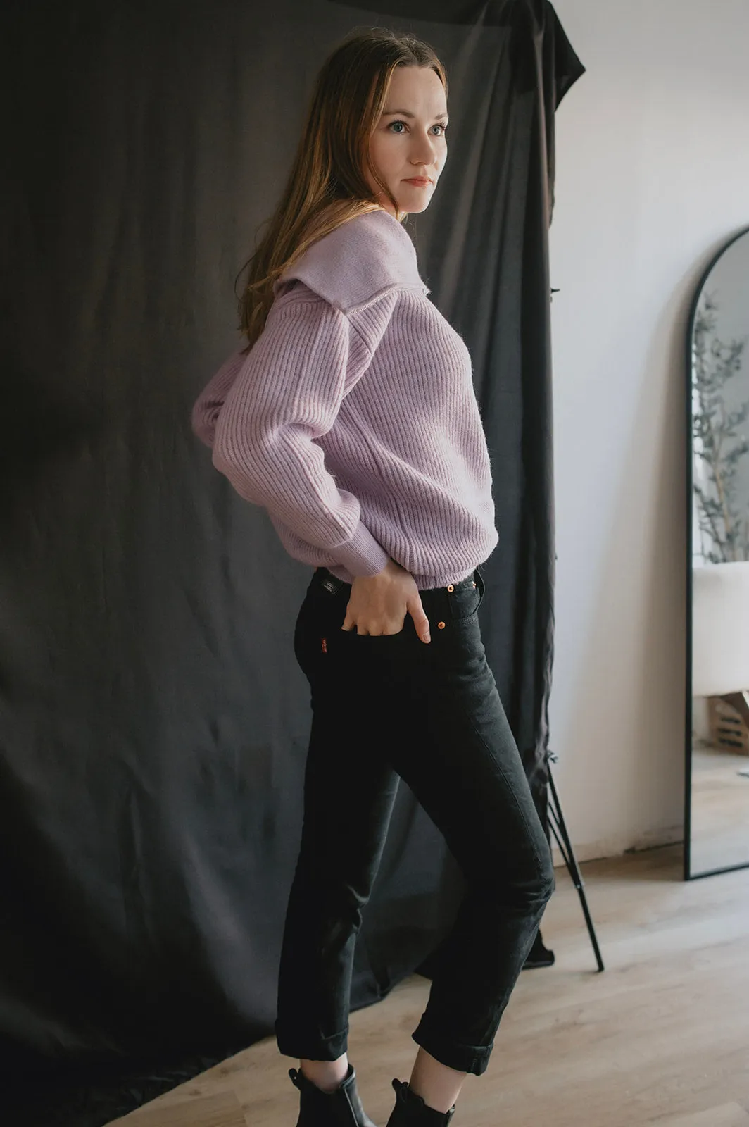 The Tiana Zip Turtleneck Sweater