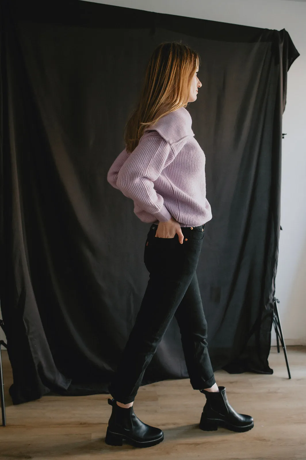 The Tiana Zip Turtleneck Sweater