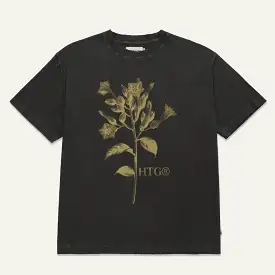 TOBACCO FLOWER SS TEE BLACK