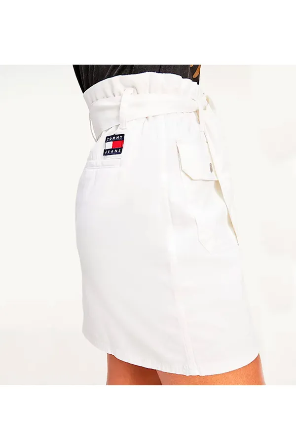 Tommy Hilfiger Women Organic Badge Skirt White